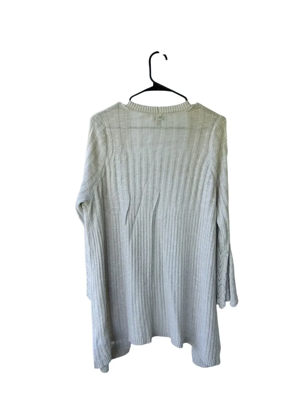 torrid Light Gray Ribbed Knit Open Cardigan